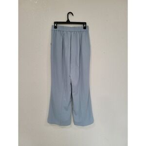 Womens Funyzzo Blue Wide Leg Dress Pants Elastic Waist‎ Career Trousers M #19